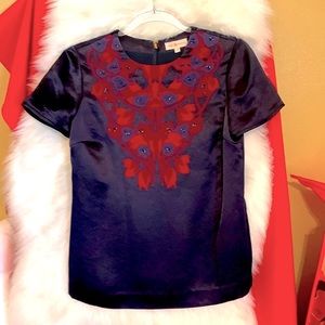 Tory Burch Embroidered Sequined Blouse